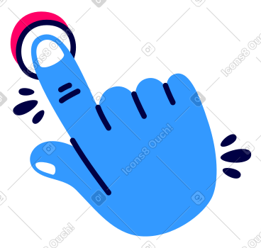 Hand pushing the button PNG, SVG