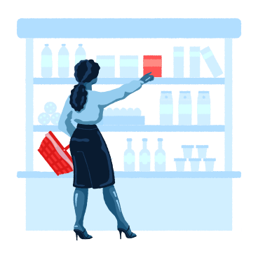 Frau kauft produkte im angebot PNG, SVG