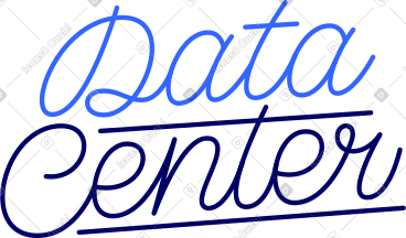 Lettering data center PNG, SVG