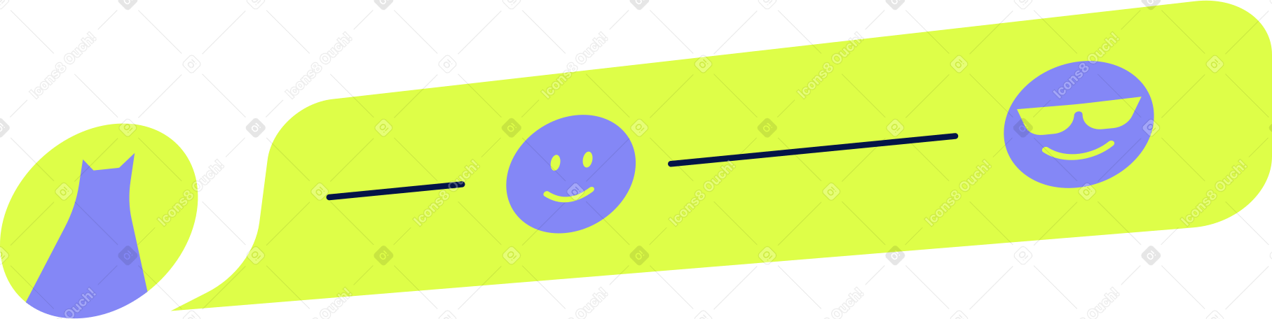 речевой пузырь с улыбкой в PNG, SVG