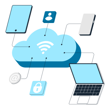 Cloud computing system and internet of things PNG, SVG