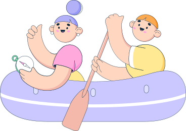 man and woman in a boat PNG, SVG