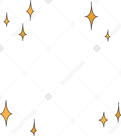 Illustrazione animata background with yellow stars in GIF, Lottie (JSON), AE