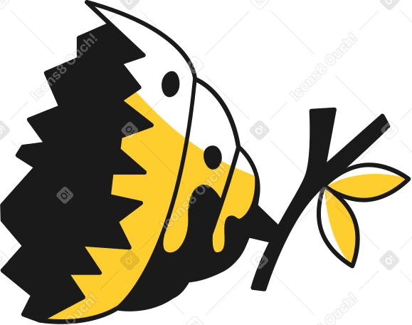 broken hive upper half Illustration in PNG, SVG