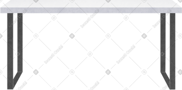 Rectangular table with black legs PNG, SVG