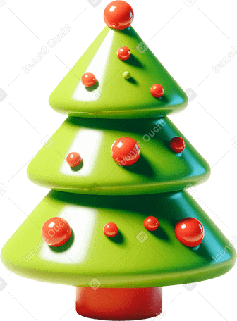 3D Рождественская елка в PNG, SVG