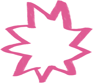 pink nine pointed star PNG, SVG