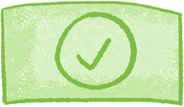 Green virtual screen with checkmark в PNG, SVG