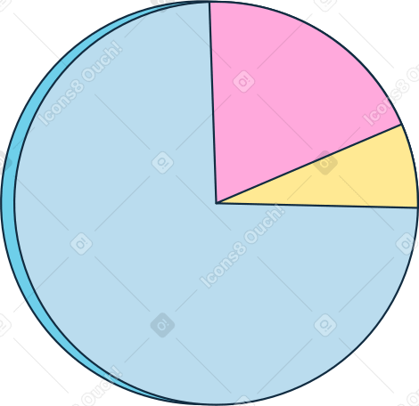 multicolored pie chart Illustration in PNG, SVG