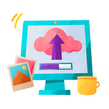 Upload files to cloud storage on computer PNG, SVG