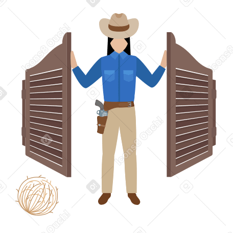 Sheriff on duty  Illustration in PNG, SVG