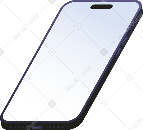 Огромный наклоненный смартфон в PNG, SVG