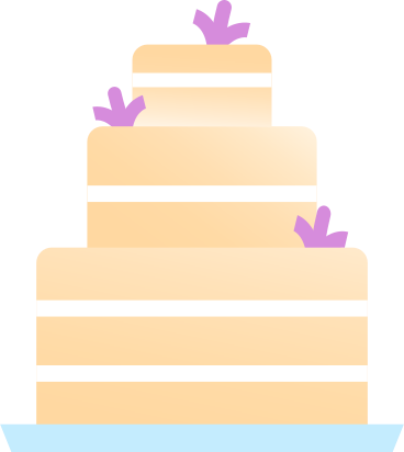 three tier wedding cake PNG, SVG