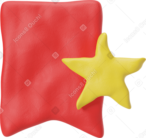 3D Ícone de favoritos vermelho PNG, SVG