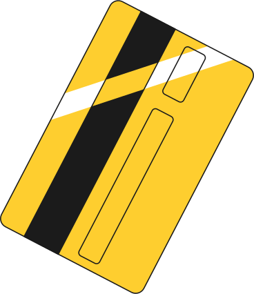 yellow bank card with highlights PNG, SVG