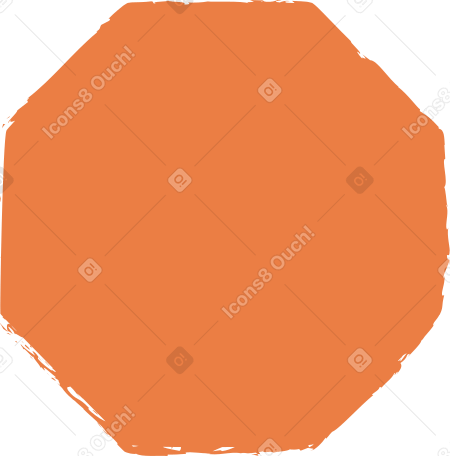 orange octagon PNG, SVG