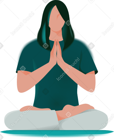 meditating woman PNG, SVG