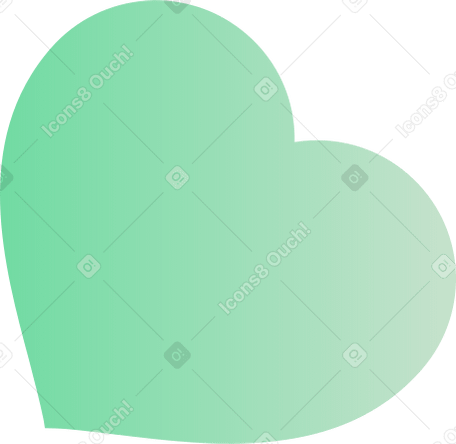 зеленое сердце в PNG, SVG
