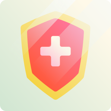 shield with red cross animated illustration in GIF, Lottie (JSON), AE