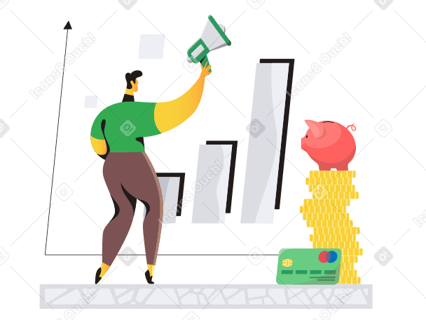 Financial growth Illustration in PNG, SVG
