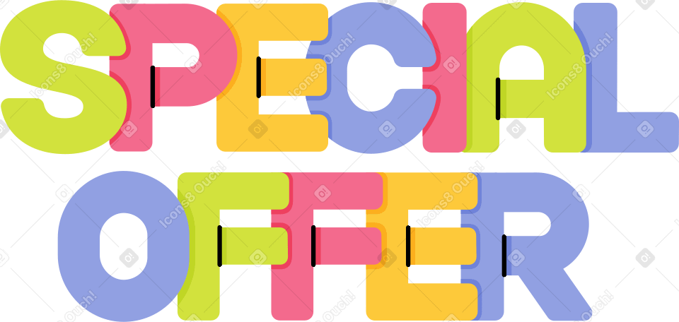 lettering special offer Illustration in PNG, SVG