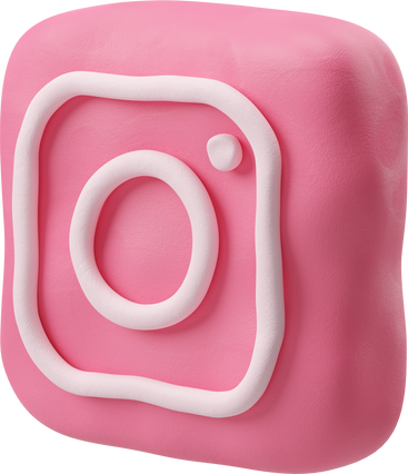 Three-quarter view of a square pink instagram logo PNG, SVG