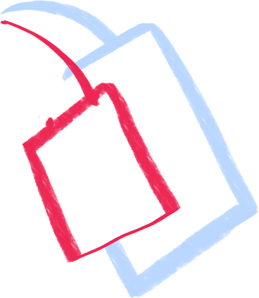 red and blue shopping bags PNG, SVG