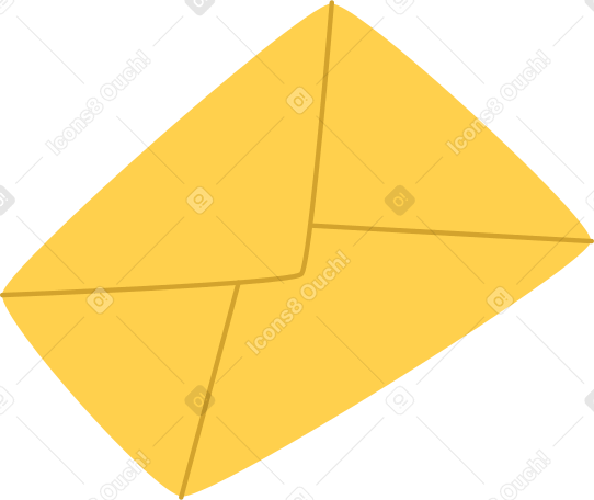 노란 편지 PNG, SVG
