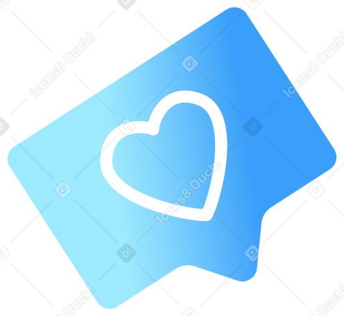 corazón en icono de burbuja PNG, SVG