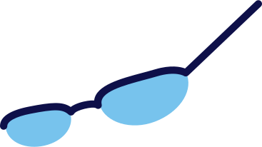 blue eyeglasses PNG, SVG