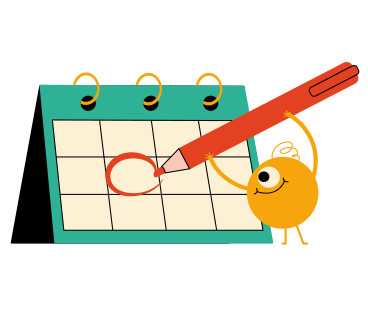 Character marking an important event on the calendar PNG, SVG