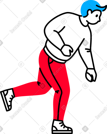 Man running with something in his hands PNG, SVG