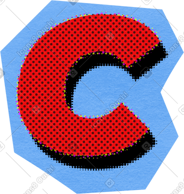 Collage capital letter c PNG, SVG