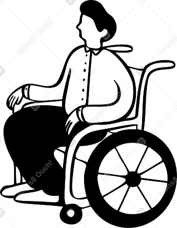 man in a wheelchair PNG, SVG