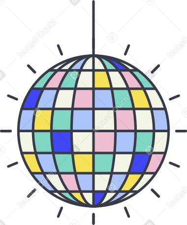 disco ball PNG, SVG