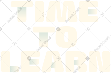 Lettering time to learn text PNG, SVG