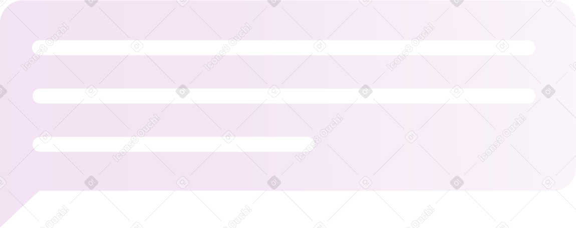 Bolha lilás com texto PNG, SVG