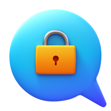 speech bubble with padlock inside PNG, SVG