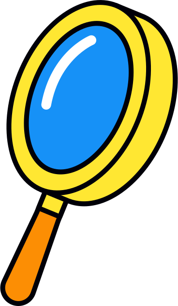 blue glass magnifier PNG, SVG