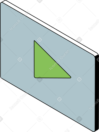 green play button Illustration in PNG, SVG
