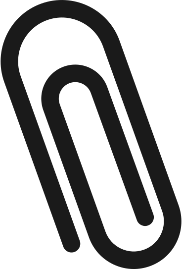 black paper clip PNG, SVG