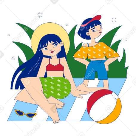 Summer picnic Illustration in PNG, SVG