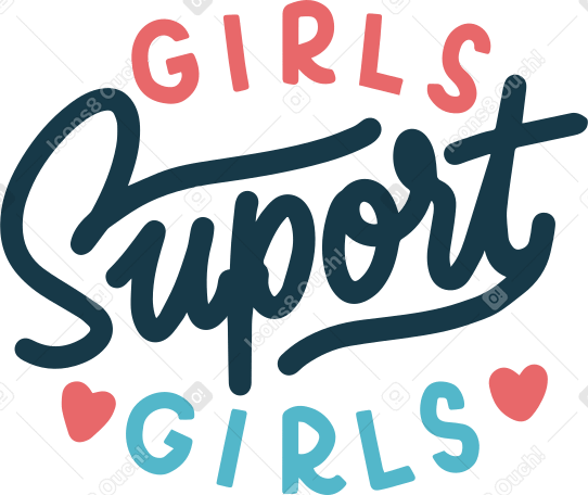 girls support girls в PNG, SVG