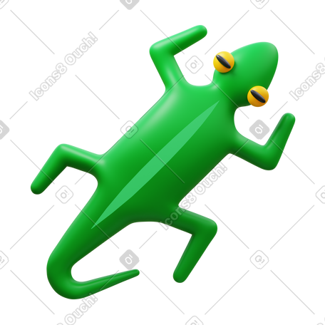 3D lizard PNG, SVG