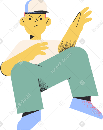 boy angry Illustration in PNG, SVG