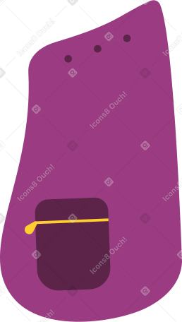 burgundy travel backpack Illustration in PNG, SVG