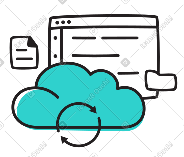 Cloud based version control system PNG, SVG
