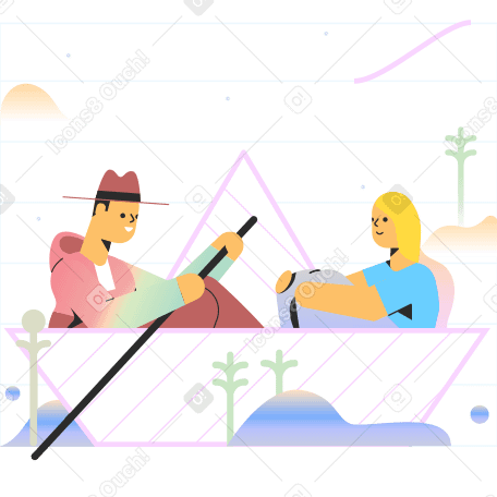 Friendship Illustration in PNG, SVG