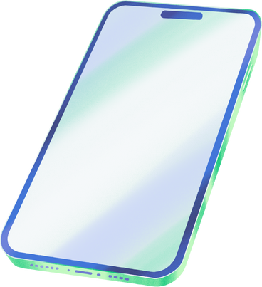 Phone in perspective with blank screen PNG, SVG