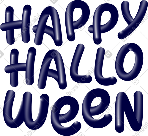 lettering happy halloween text PNG, SVG